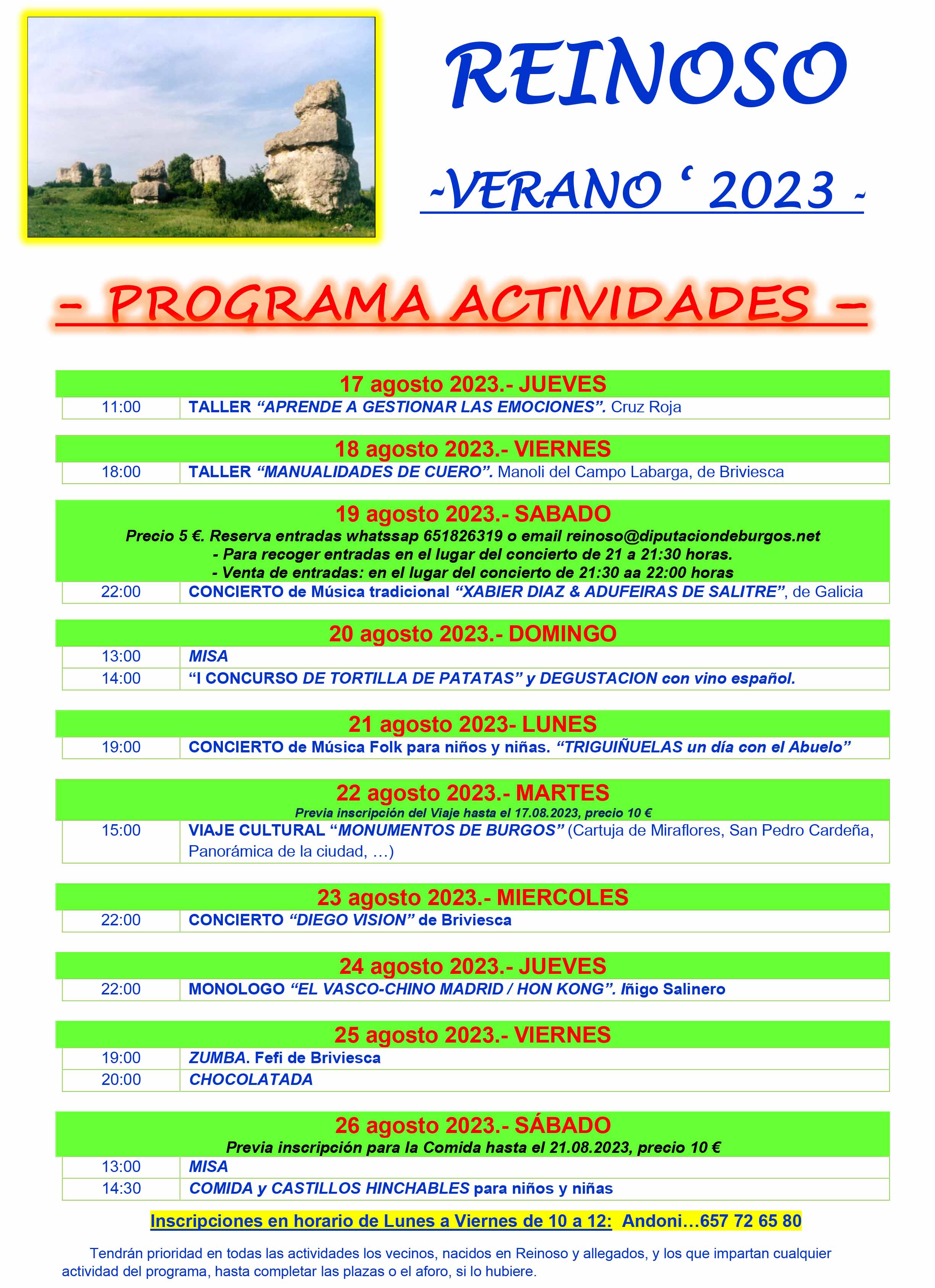 Programa actividades Verano 2023